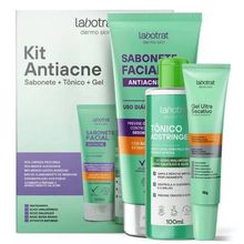 Sabonete Facial Labotrat Antiacne 100ml + Tônico 100ml + Gel Ultra Secativo 15g