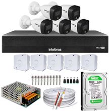 Kit 5 Câmera Segurança Intelbras Full Notuna Colorida Hd 500gb