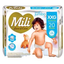 Fralda Descartável MILI Love&Care Tam XXG 20 fraldas premium
