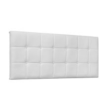 Cabeceira Painel Verona Para Cama Box Solteiro 90 cm Corino Branco - D'Rossi