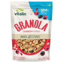 Granola Cranberry e Goji Zero Açúcar Sem Glúten Vitalin 200g