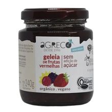 Geleia de Frutas Vermelhas Orgânica Sem Adição de Açúcar Agreco 240g
