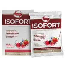 Isofort Whey Isolado Frutas Vermelhas 30g Vitafor 15 Sachês
