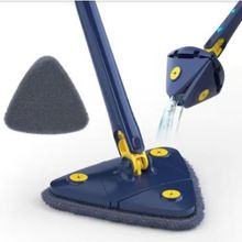 Esfregão Mop De Limpeza Triangular Ajustável Giratório 360°