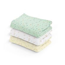 Kit Cueiro Flanelado 1,0cm X 80cm 3 Peças Neutro - Papi