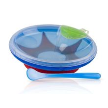 Prato Térmico Para Bebê Com Ventosa Azul Nuby