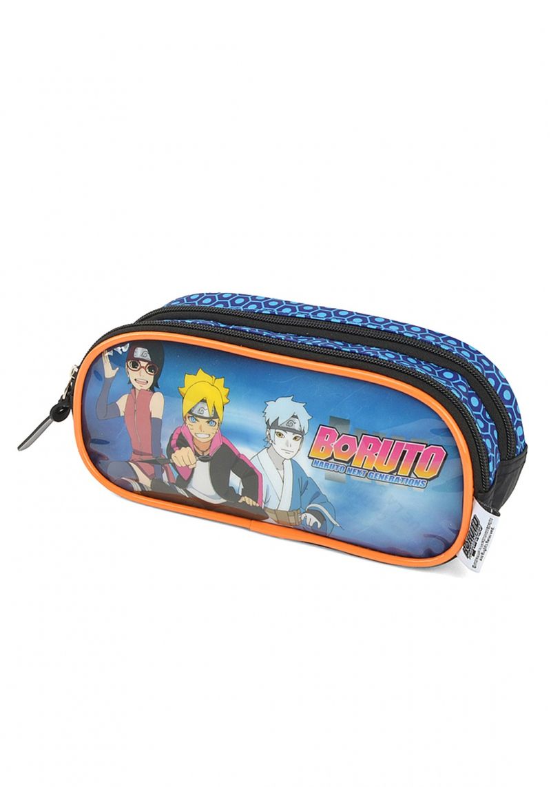 Estojo Escolar Infantil Simples Boruto Vermelho Luxcel