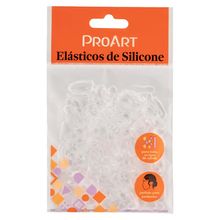 Elástico Silicone Para Cabelo ProArt 200un Transparente ES06B Elástico Silicone Para Cabelo ProArt 200un Transparente