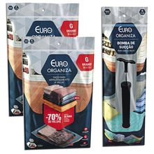 2 Saco a Vácuo Organizador Armário Edredom Cobertor Roupa Anti Umidade Odor Reduz 3x Volume + Bomba