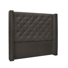 Cabeceira Vicenza Para Cama Box Solteiro 90 cm Suede Cinza - D'Rossi