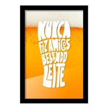 Quadro Porta Tampinha de Cerveja NUNCA