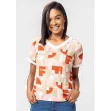 Blusa Pau a Pique Estampada Salmom