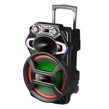 Caixa Amplificada Amvox Led Bluetooth Recarregável USB Auxiliar Bivolt 550W ACA  550 STRONDO II