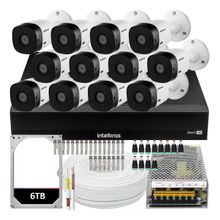 Kit 12 Câmeras Intelbras Vhl 1220 Full Hd 20m Dvr 1016-c 6tb