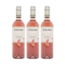 Kit Vinho Chilano Pink Moscato Rosé Suave 750ml 3 unidades