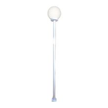 Poste e Luminária colonial Globo P de Jardim Branco 200cm