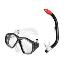 Kit Mergulho Atrio Máscara E Snorkel Adulto - Preto