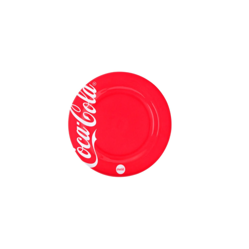 Prato Raso Coca-Cola Vermelho 25 cm