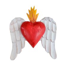 Escultura Sagrado Coração de Jesus Coração Alado Grande