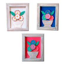 Kit Quadros Para Sala Quarto Casal Cozinha Moldura Madeira