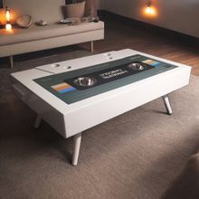 Mesa De Centro Retrô Fita K7 Faroeste Cabloco Branca Verito
