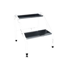 Escada 2 Degraus Com Piso De PVC Com Cantoneira Inox - FM0104