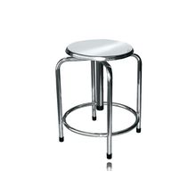 Banco Giratório Inox Assento Inox 27 cm Com Ponteiras