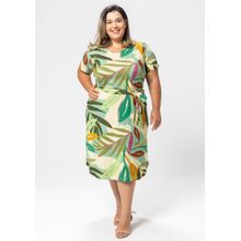 Vestido Pau a Pique Estampado Verde