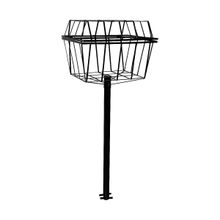 Lixeira de Rua Calçada Cesto Fundo e Tampa Preta 140x60x45cm