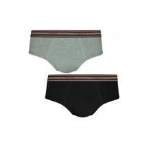 Kit Cueca Slip Lupo - Cinza/Preto - 00524-088 | Pau a Pique