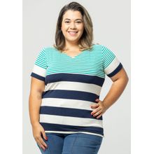 Blusa Pau a Pique Listrada Verde