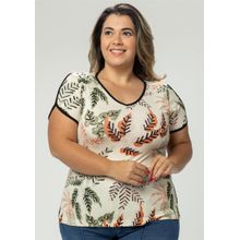 Blusa Pau a Pique Estampada Verde