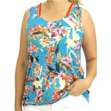 Regata Pau a Pique estampada Azul