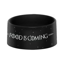 Comedouro para cães e gatos, Beek Geek&#039;s Stuff, modelo FOOD IS COMING, Preto