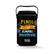 Cooler 10 Latas MANUAL DO MUNDO - Pense Como Um Próton (preto)