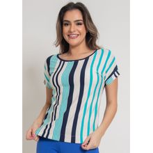 Blusa Pau a Pique Listrada Azul