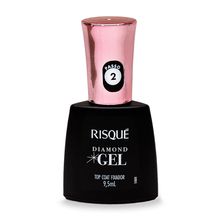 Esmalte Risqué Diamond Gel Top Coat Fixador 9,5ml Esmalte Risqu? Diamod Gel Top Coat Fixador 9,5ml