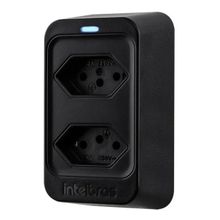 Tomada Dupla Protetor Elétrico Contra Surtos Intelbras Eps 302 Bivolt Preto