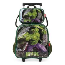 Kit Mochila Infantil Com Lancheira Hulk Verde - Luxcel