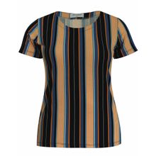 Blusa Pau a Pique Listrada Azul Marinho