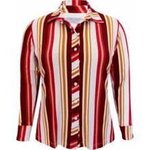 Camisete m/l Pau a Pique Listrado Vermelho