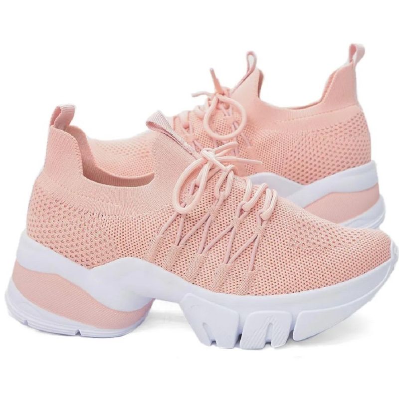 Tênis Fem Sneaker Ramarim Knit Flow Blush Rosa 22-80134 - Shop Coopera