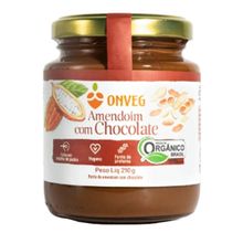 Pasta de Amendoim com Chocolate Orgânico Onveg 210g