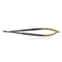 Porta Agulha Castroviejo com Videa 18cm Curvo Cabo Redondo