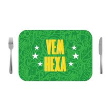 Jogo americano 30x40cm - Vem Hexa Copa do Mundo - 2 pçs