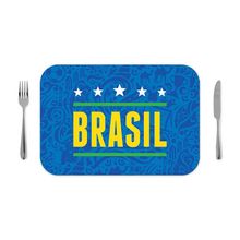 Jogo americano 30x40cm - Brasil (AZUL) Copa do Mundo - 2 pçs