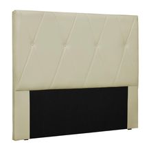 Cabeceira Decorativa King Size 1,95M Yves PU Marfim - Gran Belo