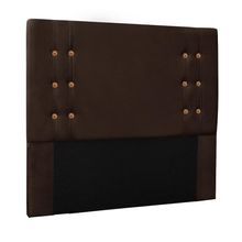 Cabeceira Decorativa King Size 1,95M Kors Suede Café - Gran Belo