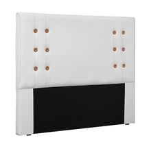 Cabeceira Decorativa King Size 1,95M Kors PU Branco - Gran Belo
