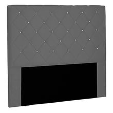 Cabeceira Decorativa Casal 1,40M Tàzio Suede Cinza - Gran Belo